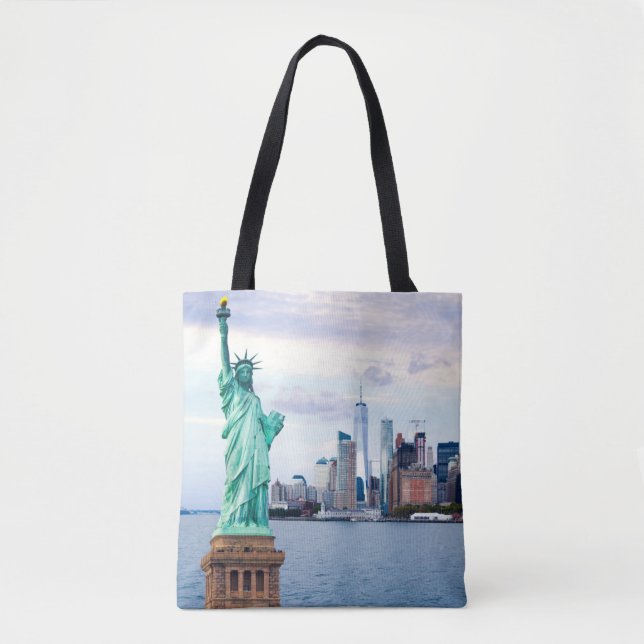 Freiheitsstatue mit dem World Trade Center (Vorderseite)