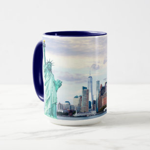 Freiheitsstatue mit dem World Trade Center Tasse