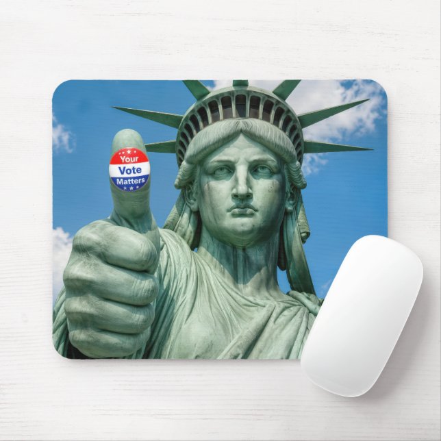 Freiheitsstatue mit Wahlaufkleber Mousepad (Mit Mouse)