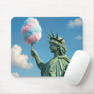 Freiheitsstatue mit Zuckerwatte Mousepad