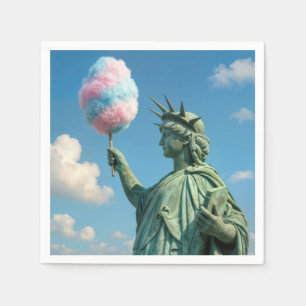 Freiheitsstatue mit Zuckerwatte Serviette
