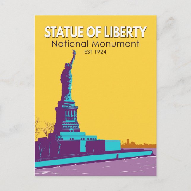 Freiheitsstatue Nationalmonument Liberty Island Postkarte (Vorderseite)