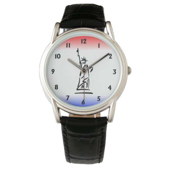 Freiheitsstatue New York Armbanduhr (Vorderseite)