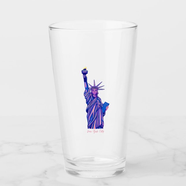 Freiheitsstatue - New York City-4. Juli - Glas (Vorderseite)