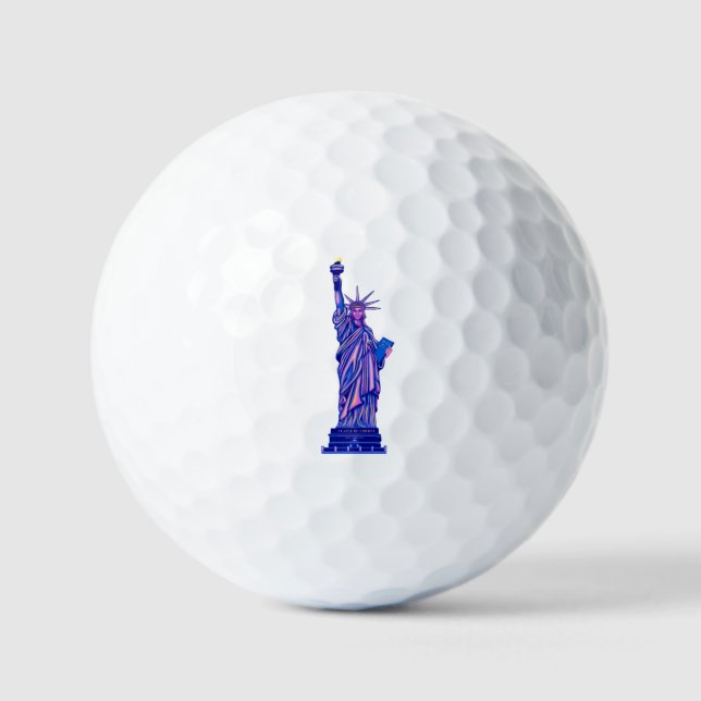Freiheitsstatue - New York City-4. Juli - Golfball (Vorderseite)
