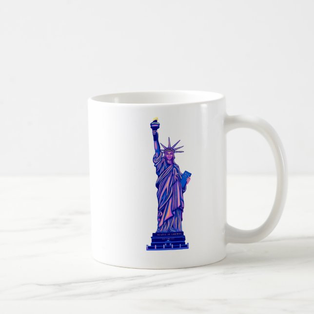 Freiheitsstatue - New York City-4. Juli - Kaffeetasse (Rechts)
