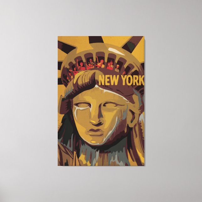 Freiheitsstatue - New York City Leinwanddruck (Vorderseite)