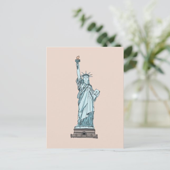 Freiheitsstatue - New York City - Postkarte (Stehend Vorderseite)