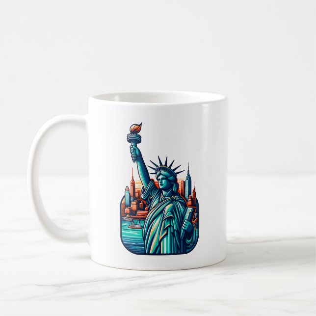 Freiheitsstatue New York Kaffeetasse (Links)
