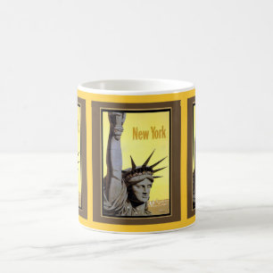 Freiheitsstatue New York Reiseplakat Kaffeetasse
