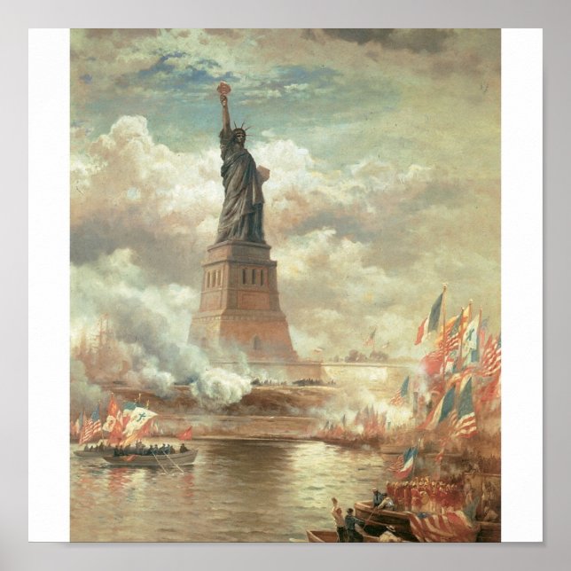 Freiheitsstatue, New York um 1800 Poster (Vorne)