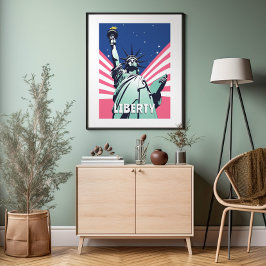 Freiheitsstatue New York Vibrant Pop Art Poster