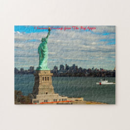 Freiheitsstatue New York.Weihnachtsgrüße Puzzle