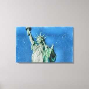 Freiheitsstatue, New Yorker Aquarelle Leinwanddruck