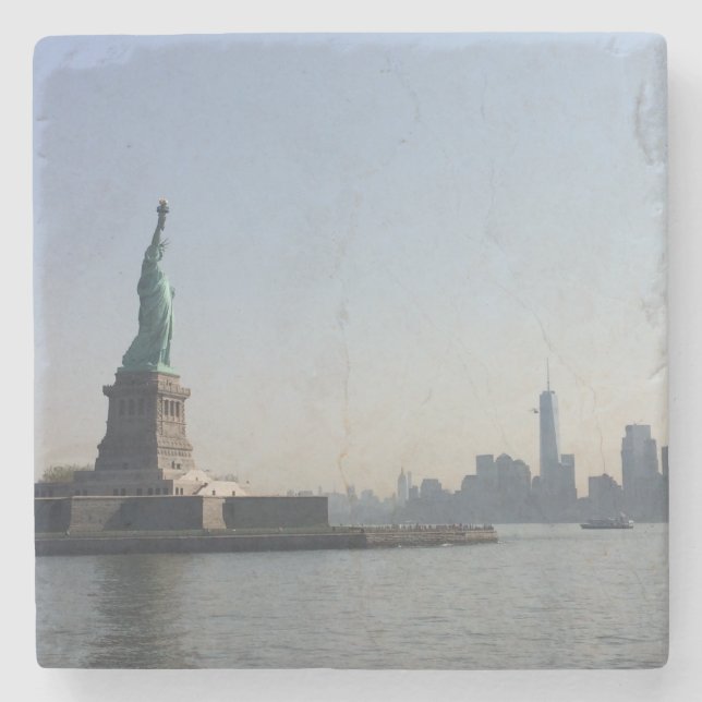 Freiheitsstatue New YorkmarmorUntersetzer Steinuntersetzer (Vorderseite)