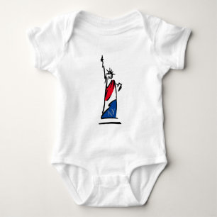 Freiheitsstatue NY Rot Weiß und Blau Baby Strampler