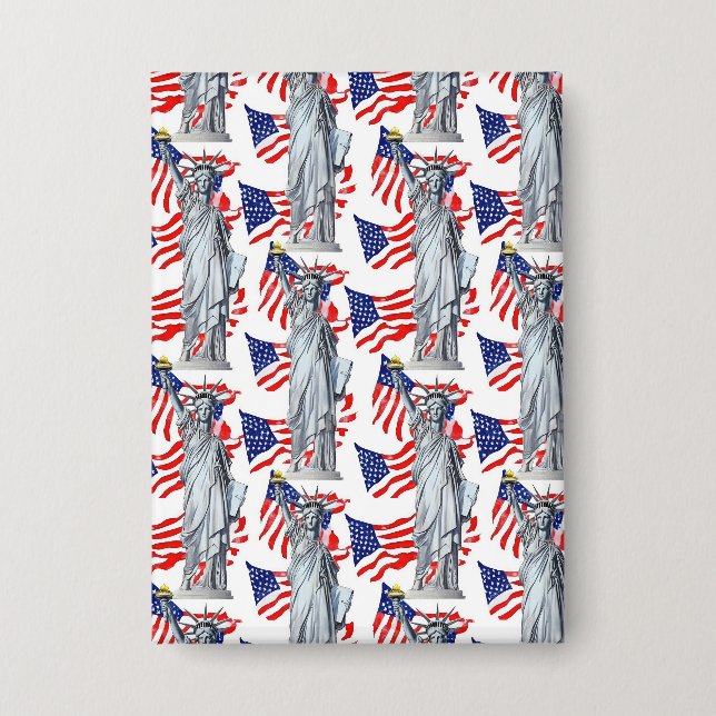 Freiheitsstatue, Patriot Amerika Button (Vorderseite)