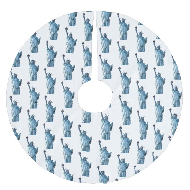 Freiheitsstatue Polyester Weihnachtsbaumdecke (Vorderseite)