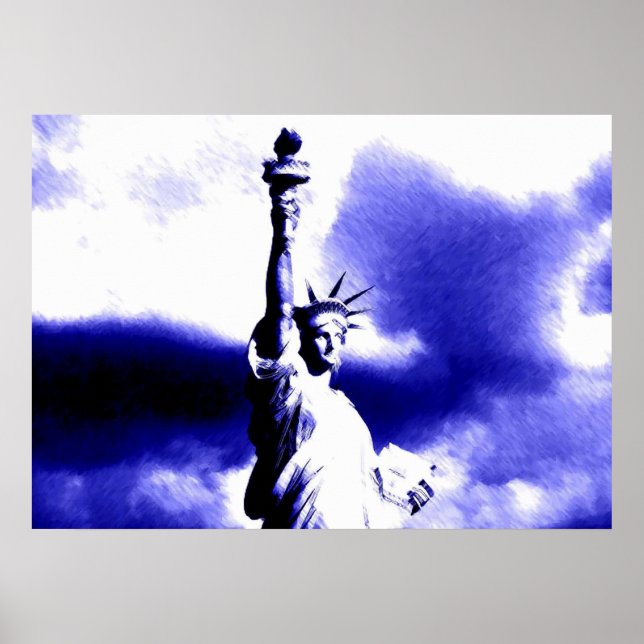 Freiheitsstatue Pop-Art-Plakat Poster (Vorne)