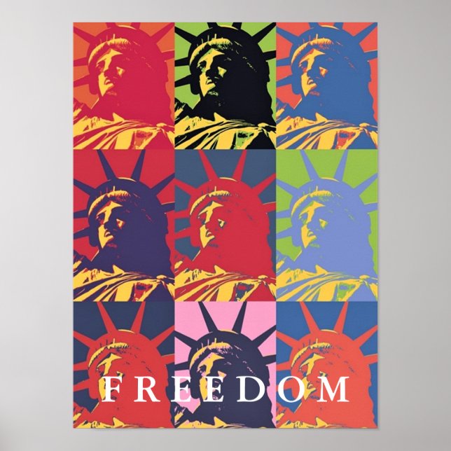 Freiheitsstatue Pop Art Poster (Vorne)