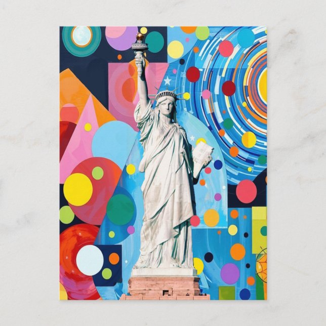 Freiheitsstatue Postkarte (Vorderseite)