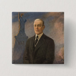 Freiheitsstatue & Präsident Woodrow Wilson Button
