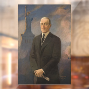 Freiheitsstatue & Präsident Woodrow Wilson Fensteraufkleber