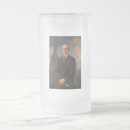 Freiheitsstatue & Präsident Woodrow Wilson Mattglas Bierglas