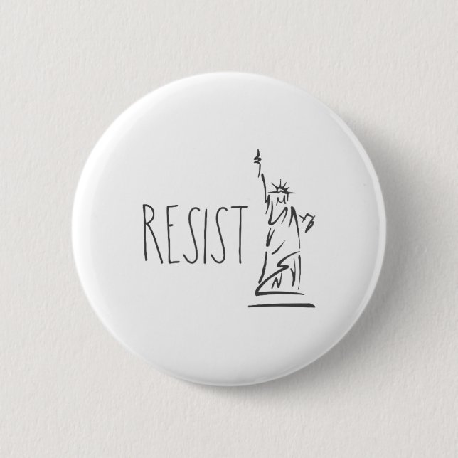 Freiheitsstatue Pro Immigration Resist Button (Vorderseite)