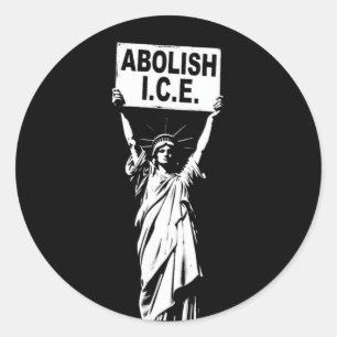 Freiheitsstatue Protest – ICE abschaffen Runder Aufkleber