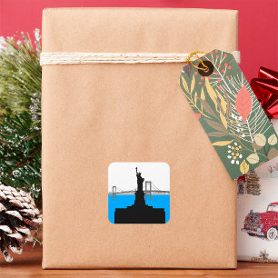 Freiheitsstatue Quadratischer Aufkleber