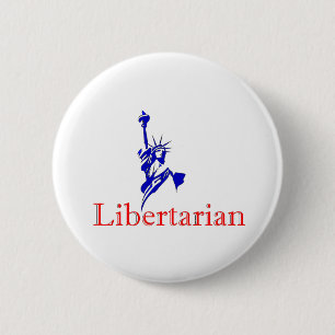Freiheitsstatue -- Retro liberalistische Ikone Button
