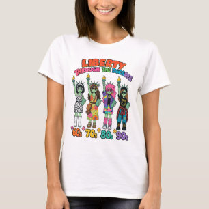 Freiheitsstatue Retro-Mode Durch 4 Jahrzehnte T-Shirt