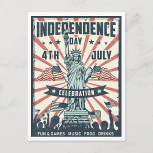 Freiheitsstatue Retro Postkarte