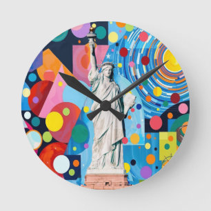 Freiheitsstatue Runde Wanduhr