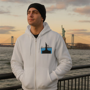 Freiheitsstatue Silhouette New York Skyline Hoodie