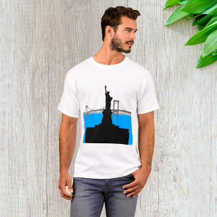 Freiheitsstatue Silhouette New York Skyline T-Shirt
