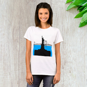 Freiheitsstatue Silhouette New York Skyline T-Shirt