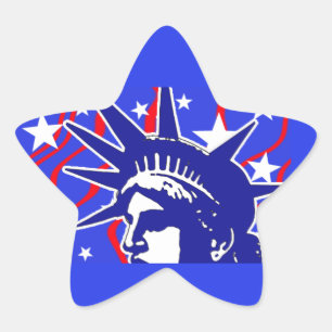 Freiheitsstatue Stern-Aufkleber