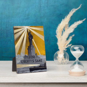 Freiheitsstatue Torch und Zweiter Weltkrieg der US Fotoplatte