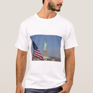Freiheitsstatue und amerikanische Flagge Patriotis T-Shirt