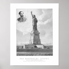 Freiheitsstatue und Bartholdi Portrait Poster