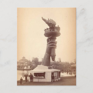 Freiheitsstatue und Fackel groß 1886 Postkarte