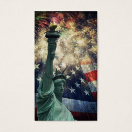 Freiheitsstatue und Firmengebäude