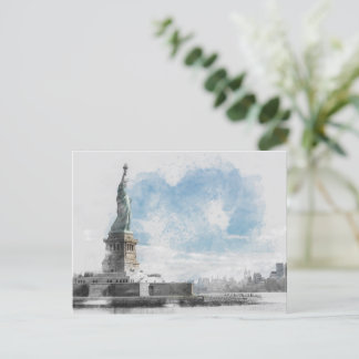 Freiheitsstatue USA Holiday - Manhattan NYC Feiertagspostkarte