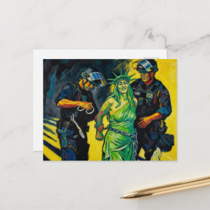 Freiheitsstatue Verhaftet Postkarte