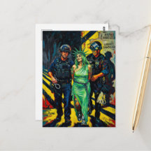 Freiheitsstatue Verhaftet Postkarte