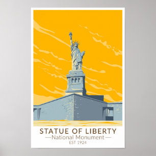 Freiheitsstatue Vintag Poster