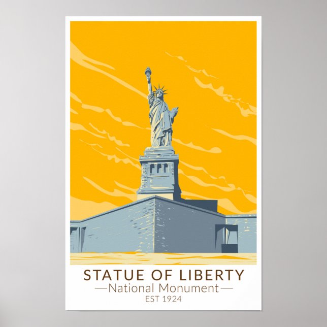 Freiheitsstatue Vintag Poster (Vorne)