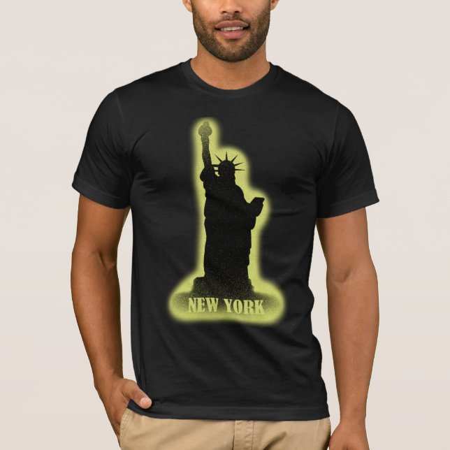 Freiheitsstatue Vintager T - Shirt (Vorderseite)
